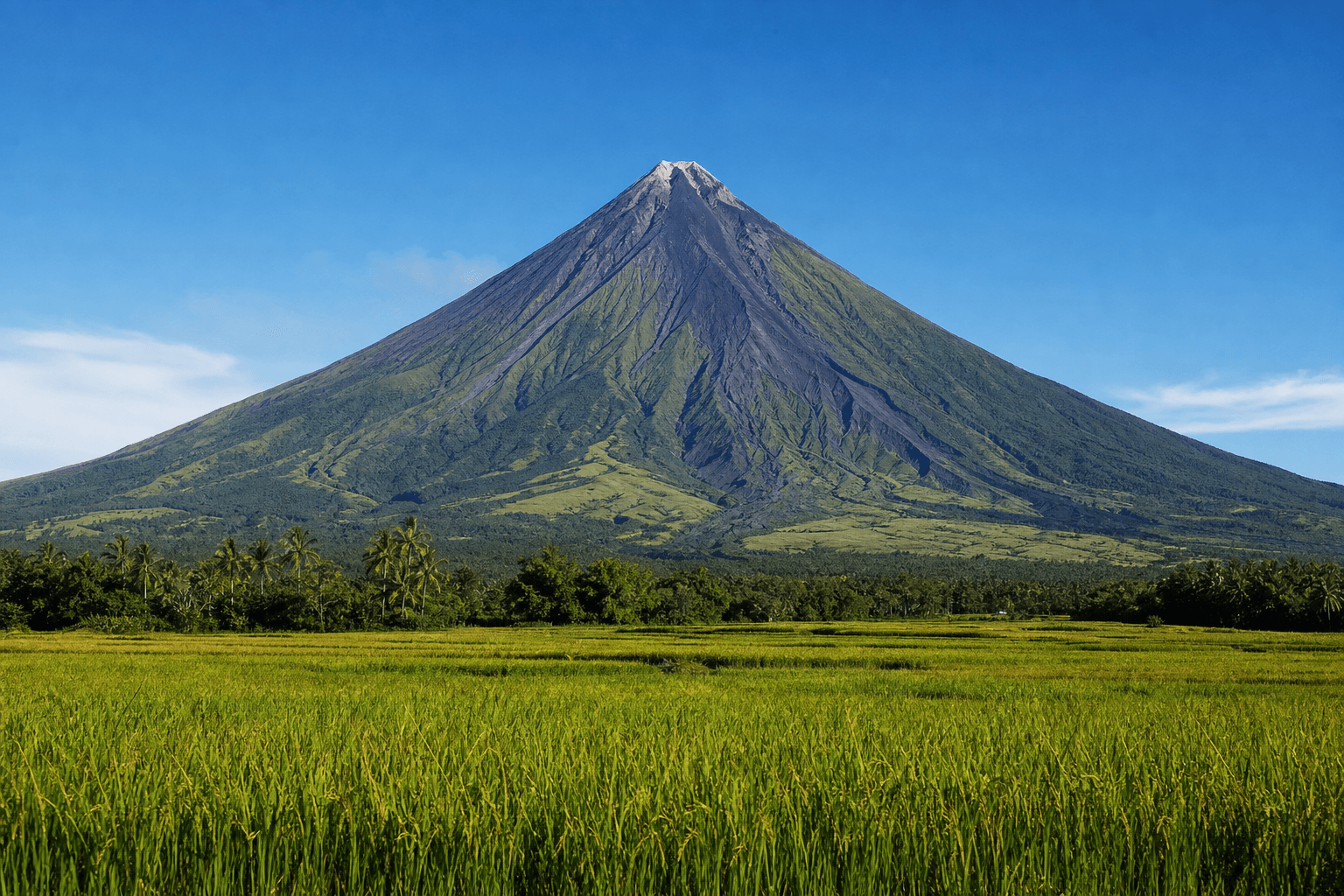 Mayon Volcano in the Philippines